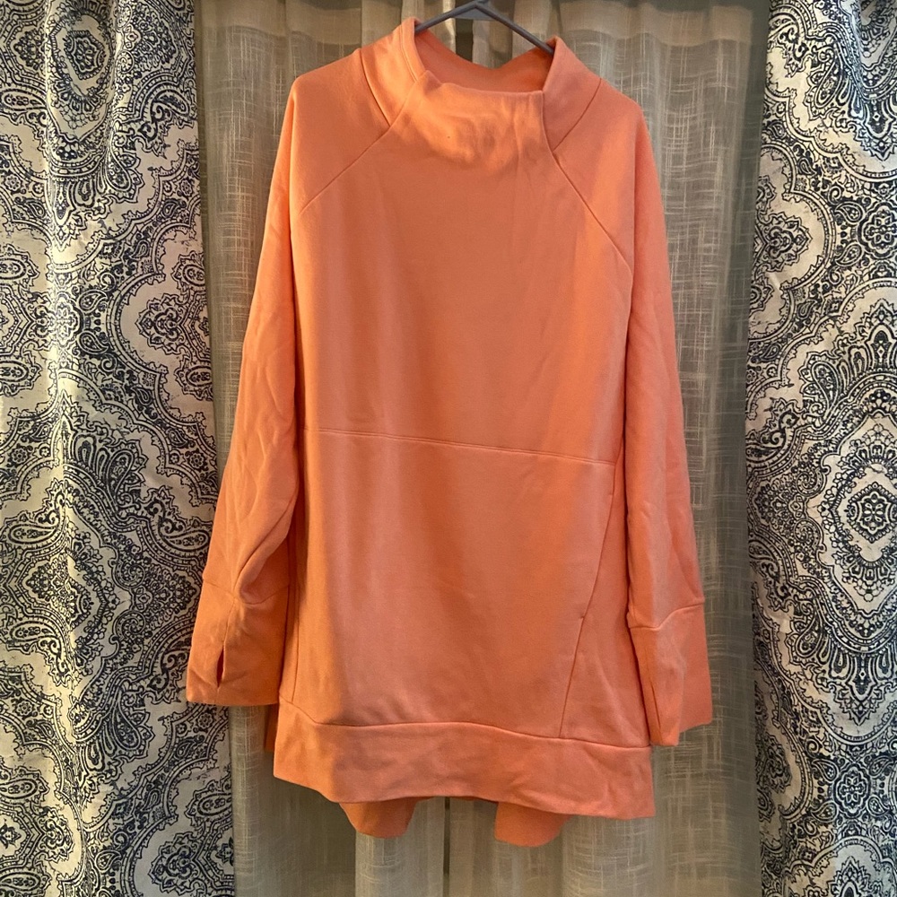 Fabletics Coral color pull on sweatshirt